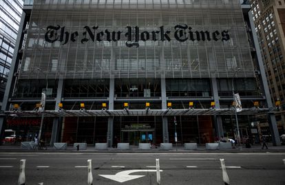 La sede del diario 'The New York Times' en Manhattan (Nueva York), en junio de 2020.