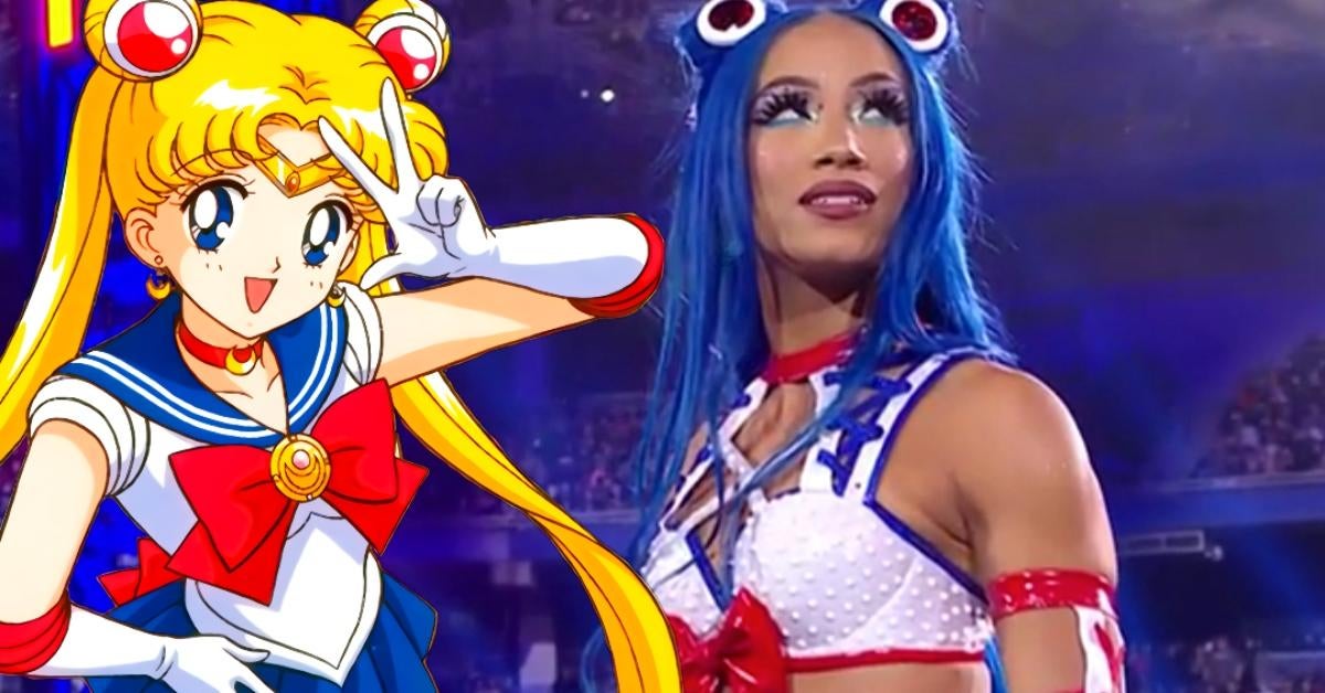 Sasha Banks estrena equipo de Sailor Moon