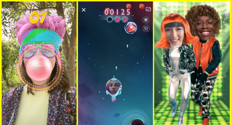 Snapchat lanza juegos de autofotos AR llamados Snappables