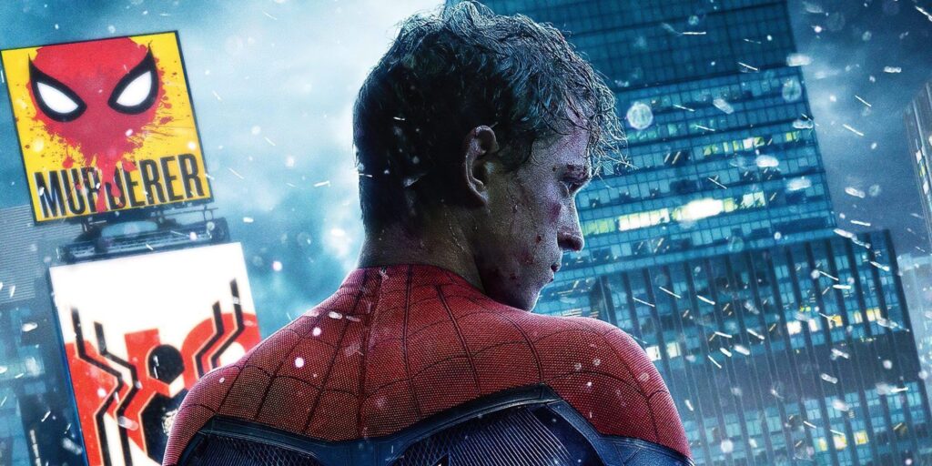 Spider-Man se encuentra sobre Times Square en el nuevo póster de No Way Home