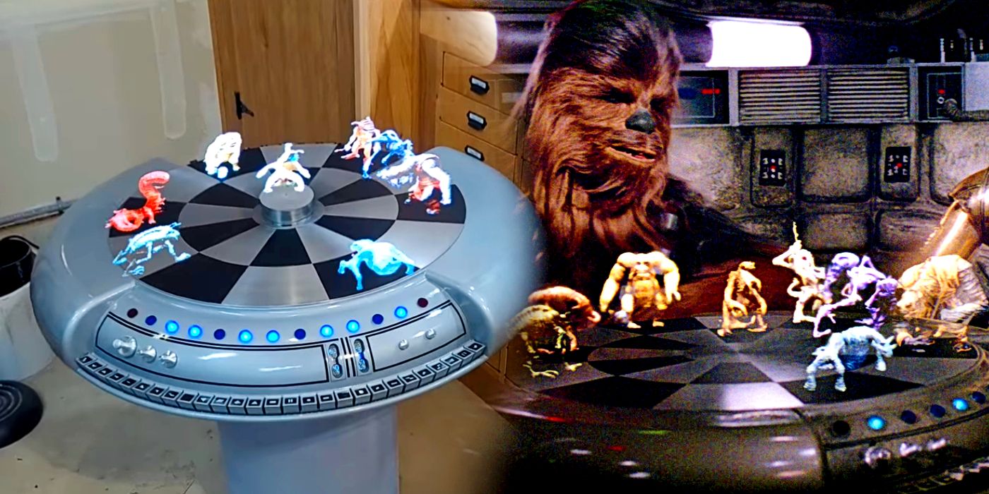 Star Wars Holochess recreado en la vida real usando hologramas