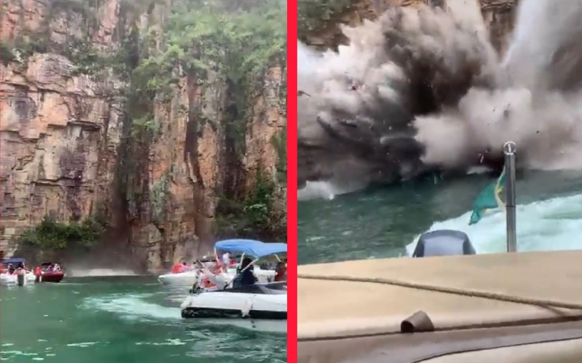 Suben a 7 los muertos tras caída de roca gigante sobre lanchas con turistas en Brasil | Video