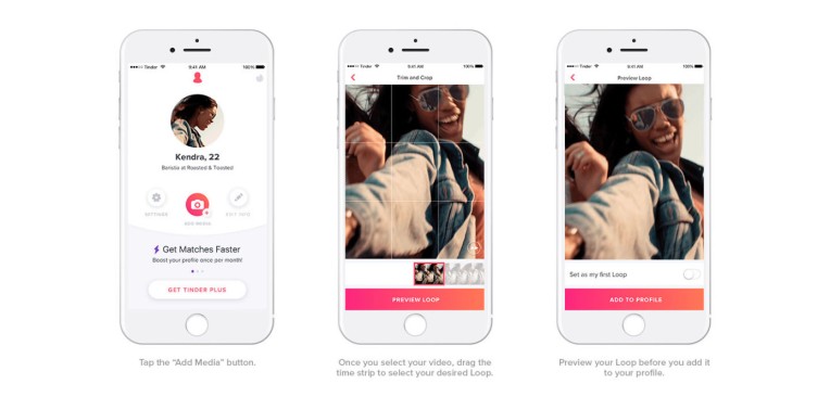 Tinder Loops, la nueva función de video de la aplicación de citas, se lanza a nivel mundial