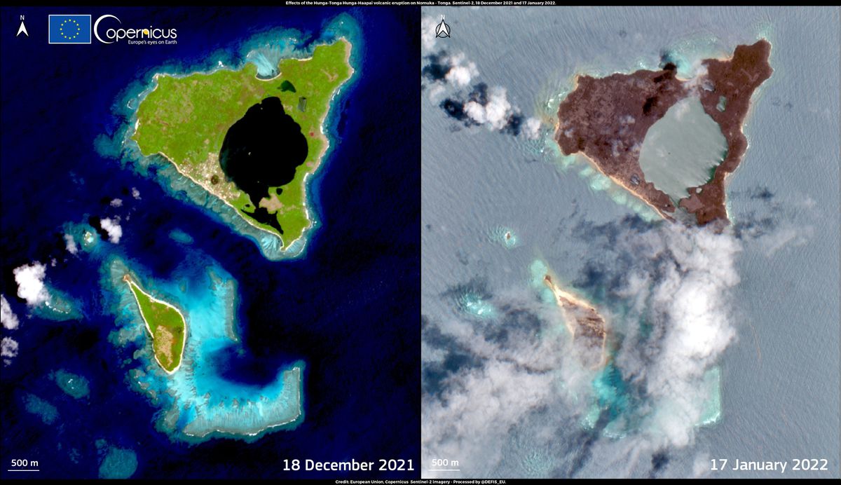 Tonga, en situación “catastrófica” tras la explosión del volcán submarino