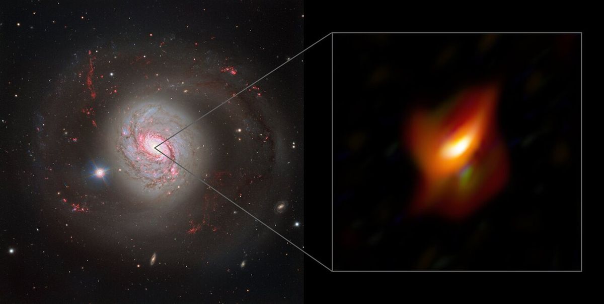 Encontrado un agujero negro oculto en una rosca de polvo cósmico