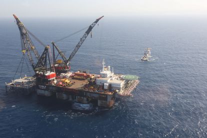 Plataforma del yacimiento de gas israelí Leviatán, en 2019 en aguas del Mediterráneo.