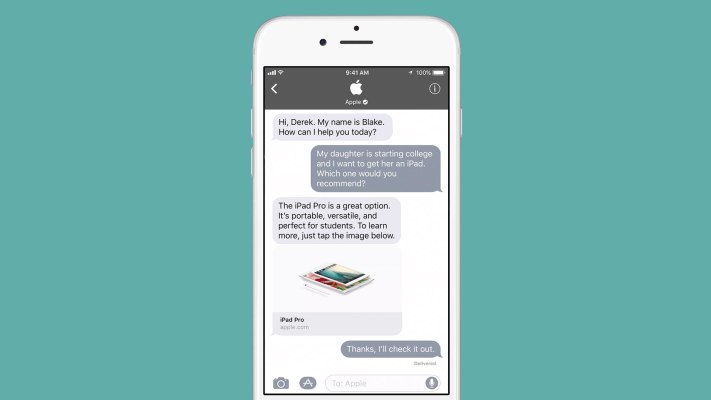 Apple to take on messaging rivals with launch of Business Chat