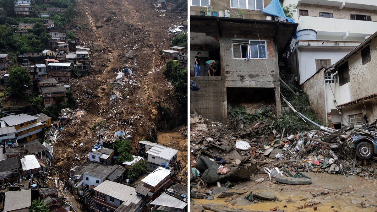 Brasil: lluvias y deslaves dejan a una ciudad bajo el lodo; hay casi 100 muertos