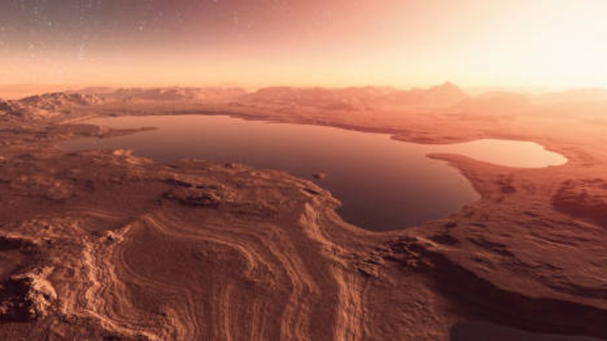 Detectan una red de lagos salados bajo el polo sur de Marte