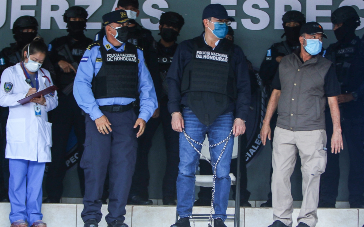 Dictan prisión provisional al expresidente de Honduras, Juan Orlando Hernández