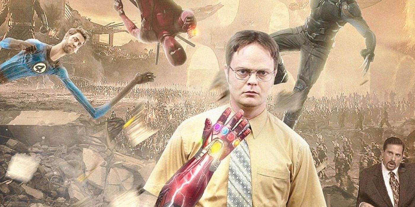 Dwight, Jim y Michael se unen a los Vengadores en Office Crossover Parody Poster