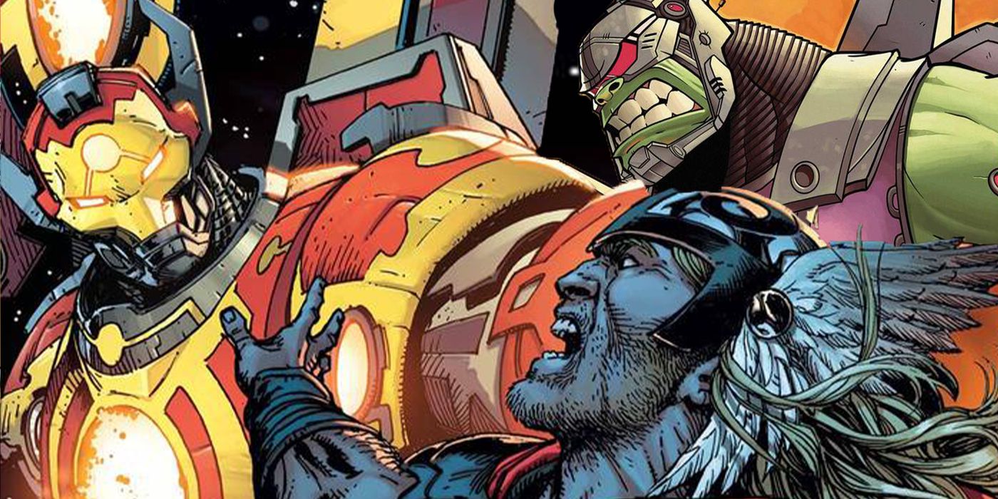 El nuevo Celestial Hulkbuster de Iron Man se enfrenta a Thor y Hulk