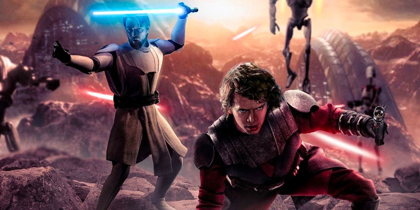 El póster de Obi-Wan Kenobi Fan imagina un flashback de Clone Wars con Anakin