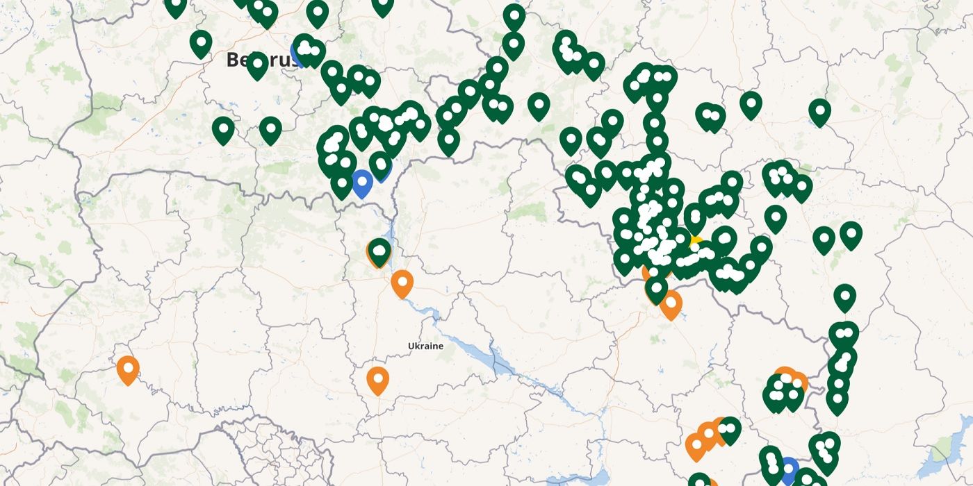Este mapa colaborativo muestra la invasión de Rusia a Ucrania