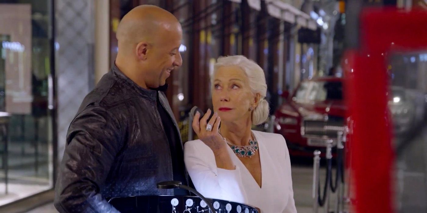 Helen Mirren le rogó a Vin Diesel que se uniera a Rápidos y Furiosos