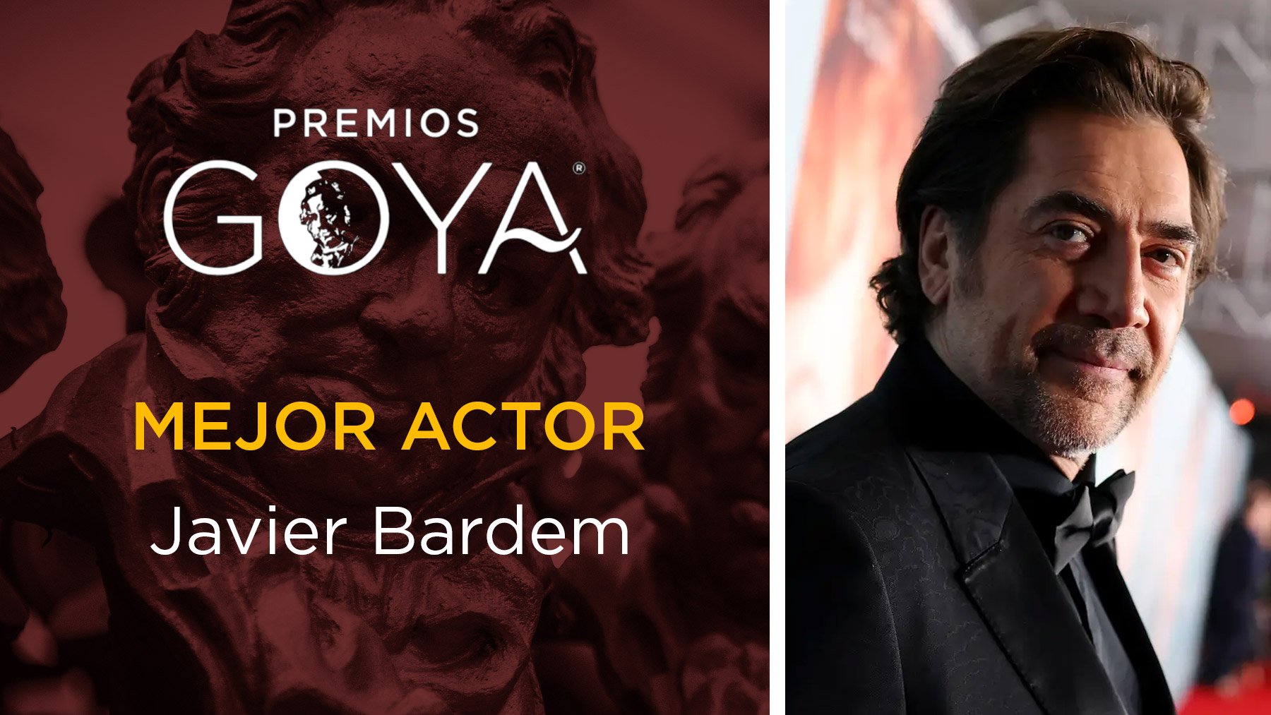 Javier Bardem, premio al Mejor Actor en los Goya 2022