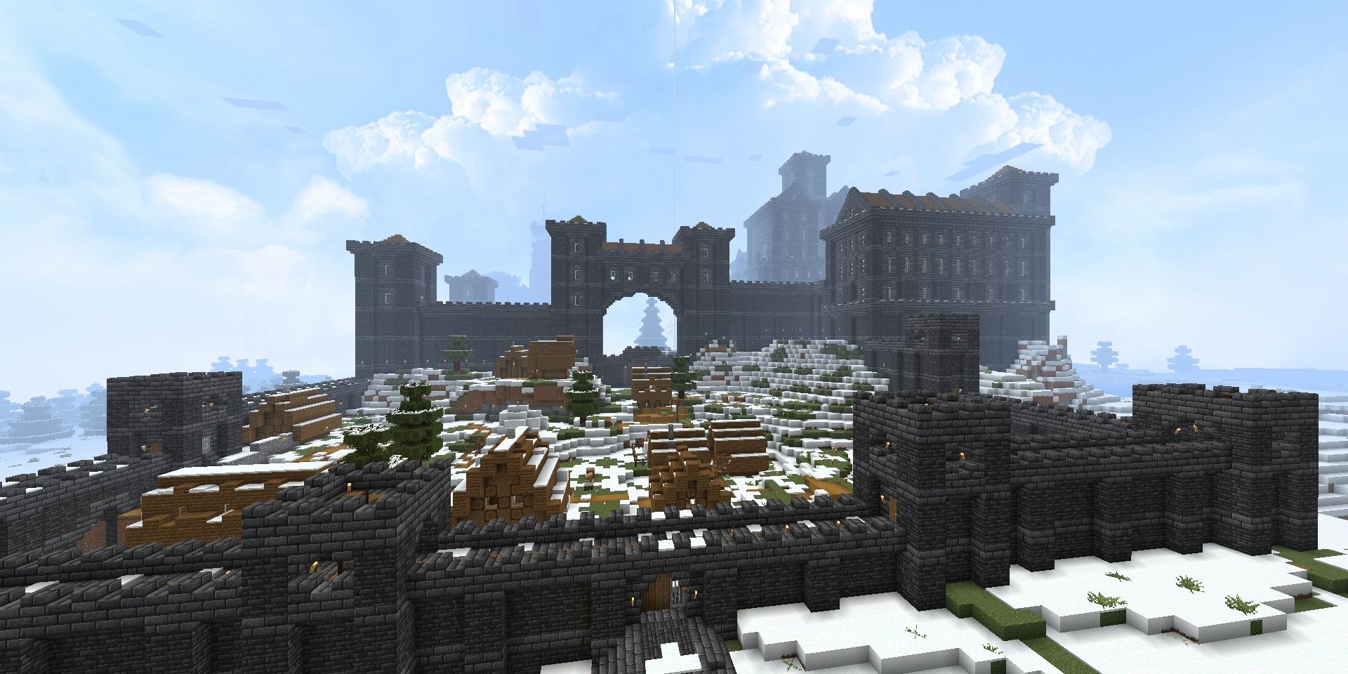 Jugador de Minecraft sorprendido por un enorme castillo en su propio servidor de supervivencia