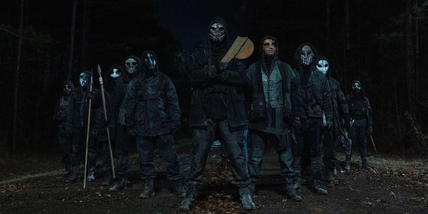 Las imágenes de BTS de la temporada 11 de Walking Dead muestran máscaras y disfraces de Reaper en detalle