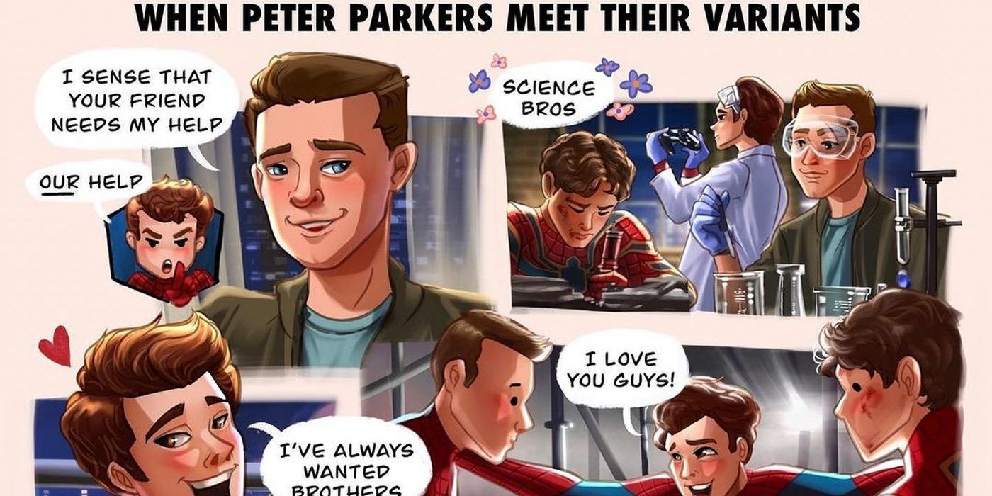MCU Fan Comic compara la primera reunión de las variantes de Spider-Man Vs Loki