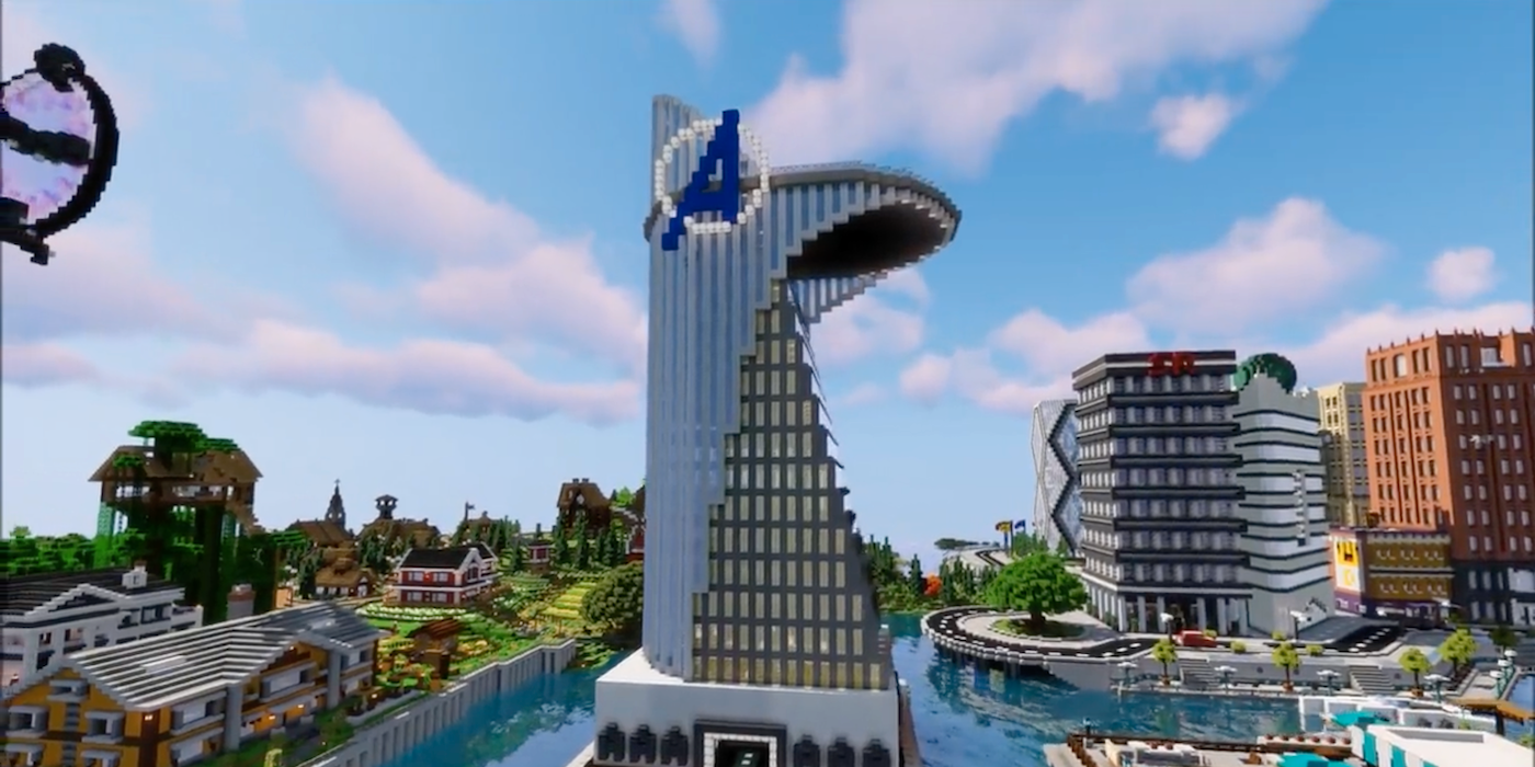 Minecraft Avengers Tower Build Casas Héroes Blockiest de la Tierra