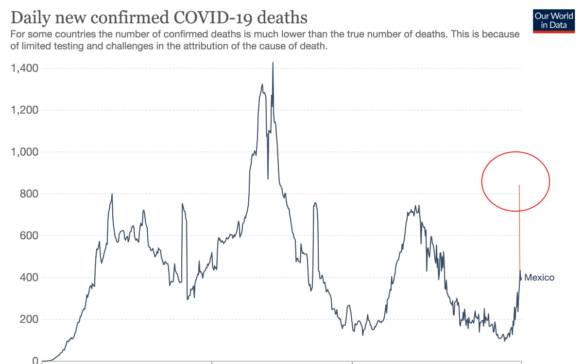 Reportan 829 muertes más por Covid: el pico más alto de la cuarta ola
