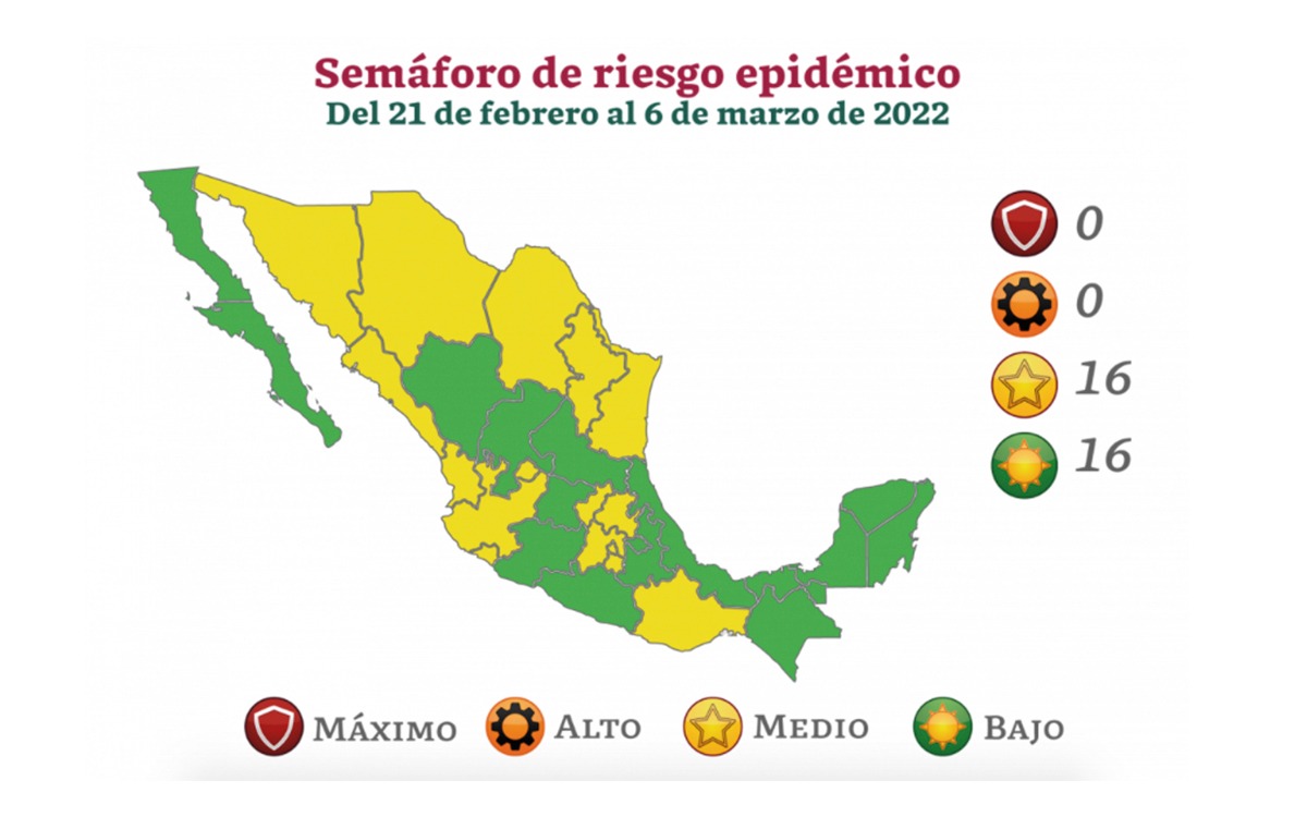 Semáforo Covid | México se pinta de amarillo y verde