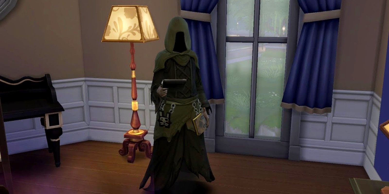 Sims 4 Grim Reaper llega en Goggles después de que Sim muere mientras nadaba