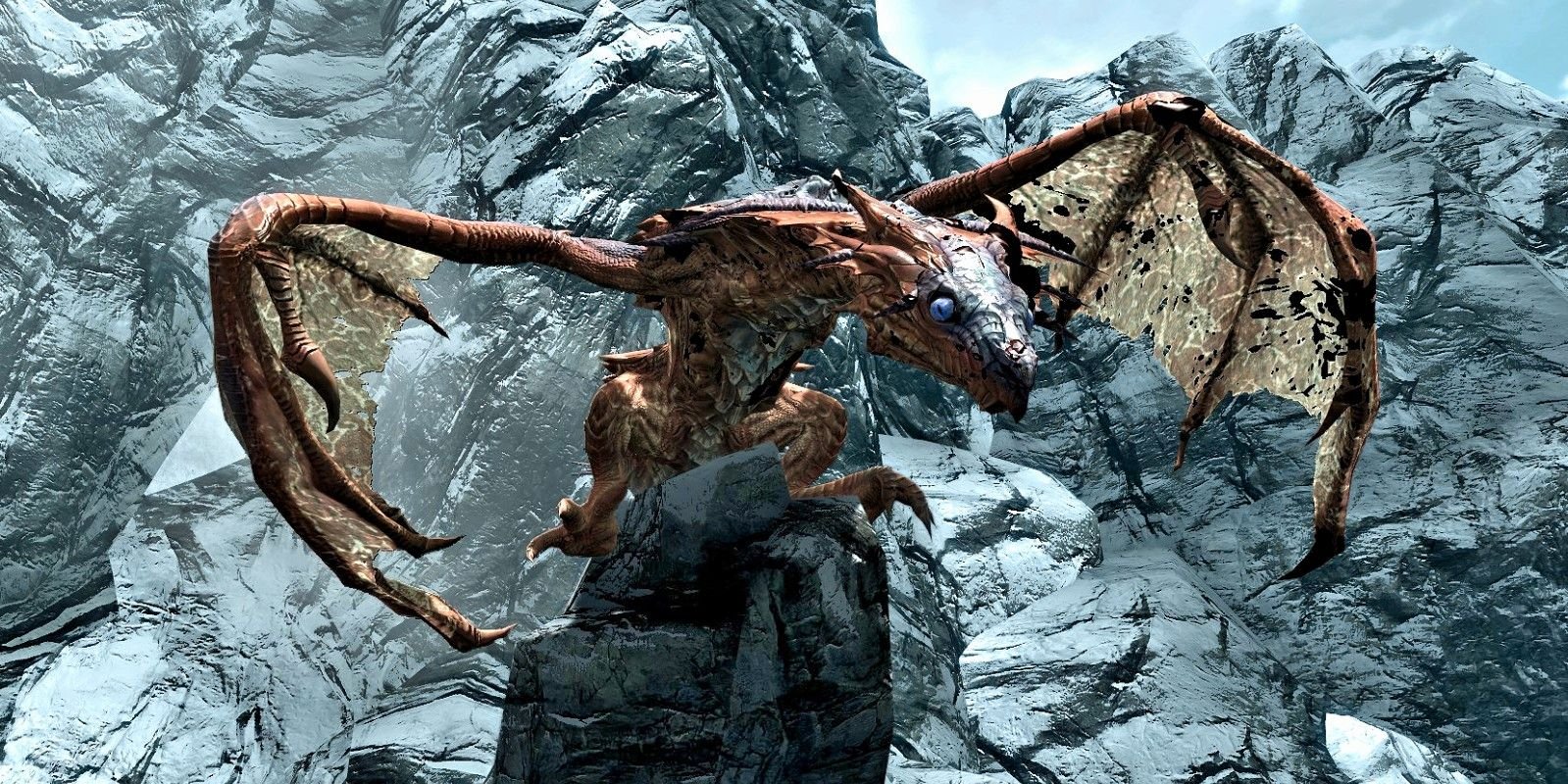 Skyrim Dragon logra lanzar un mamut como un muñeco de trapo