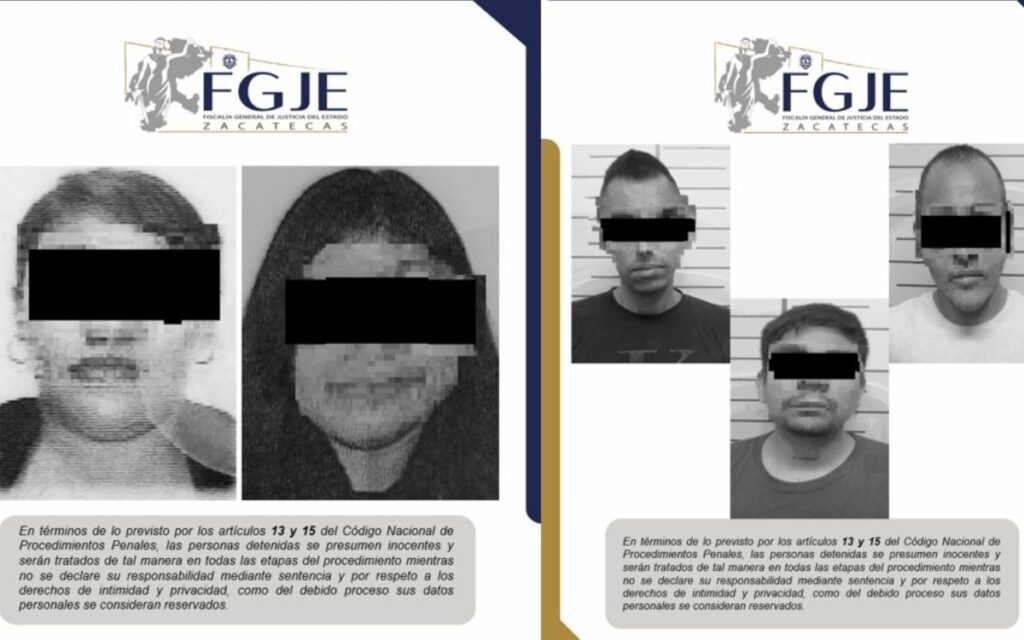 Suman cinco detenidos por el secuestro y asesinato de jóvenes en Zacatecas