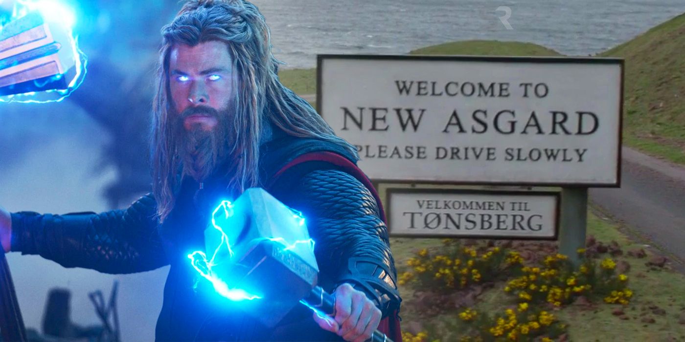 Thor Love & Thunder Merch muestra al nuevo Asgard atacado por un monstruo gigante