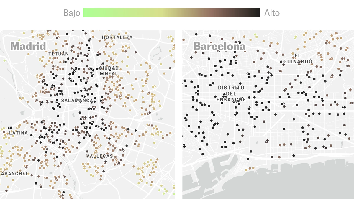 ¿Qué aire respiran los niños de Madrid y Barcelona? En el 46% de los colegios se supera la contaminación permitida