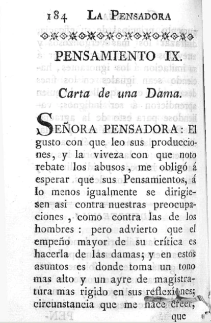 Ejemplar de 'La Pensadora Gaditana', editado por Beatriz Cienfuegos, en una reedición de 1786