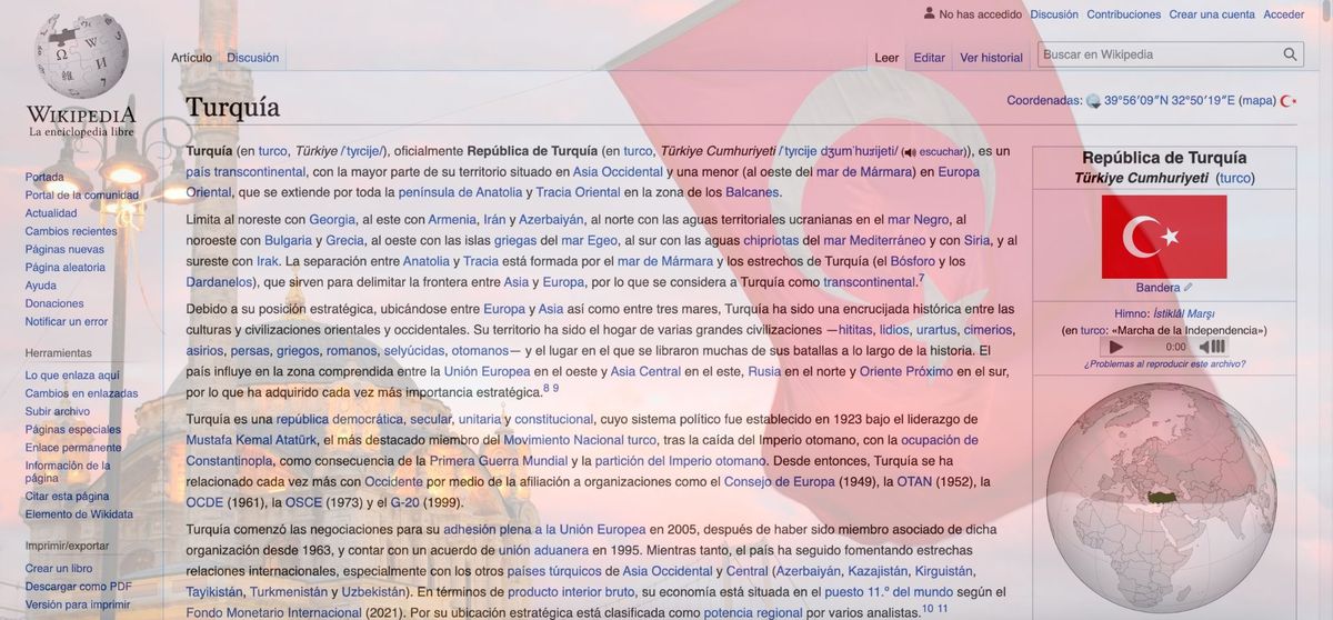 El Tribunal de Estrasburgo desestima la denuncia de Wikipedia por el bloqueo de tres años que sufrió en Turquía