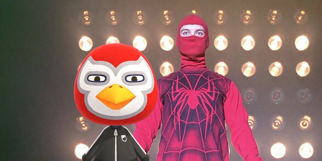 Animal Crossing se encuentra con Spider-Man en Bonesaw Wrestling Match Design