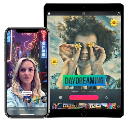 Apple actualiza su aplicación de video Clips con elegantes fondos para selfies y compatibilidad con iCloud