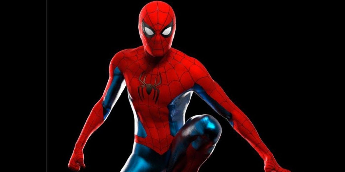 Arte oficial de No Way Home: nuevo vistazo al traje rojo y azul de Spider-Man de Tom Holland