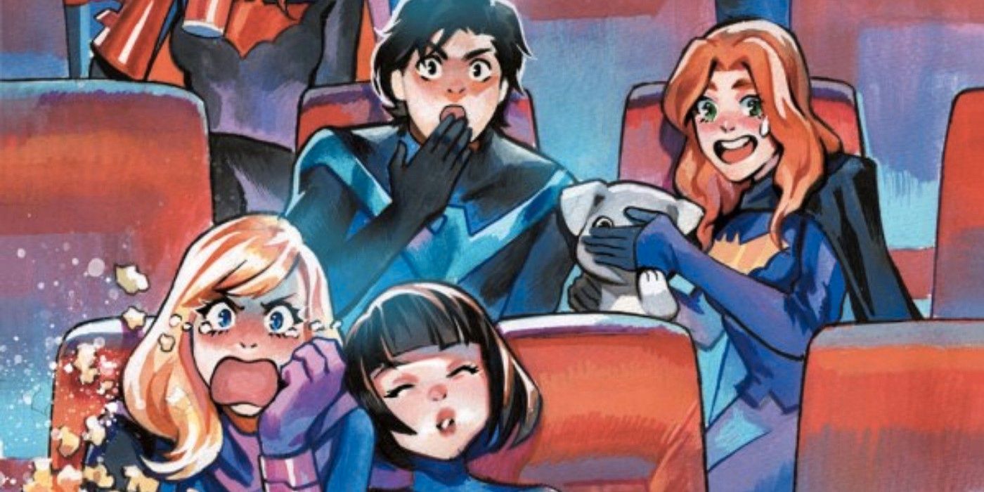 Bat-Family se reúne para una noche de cine en la adorable portada de Batgirls
