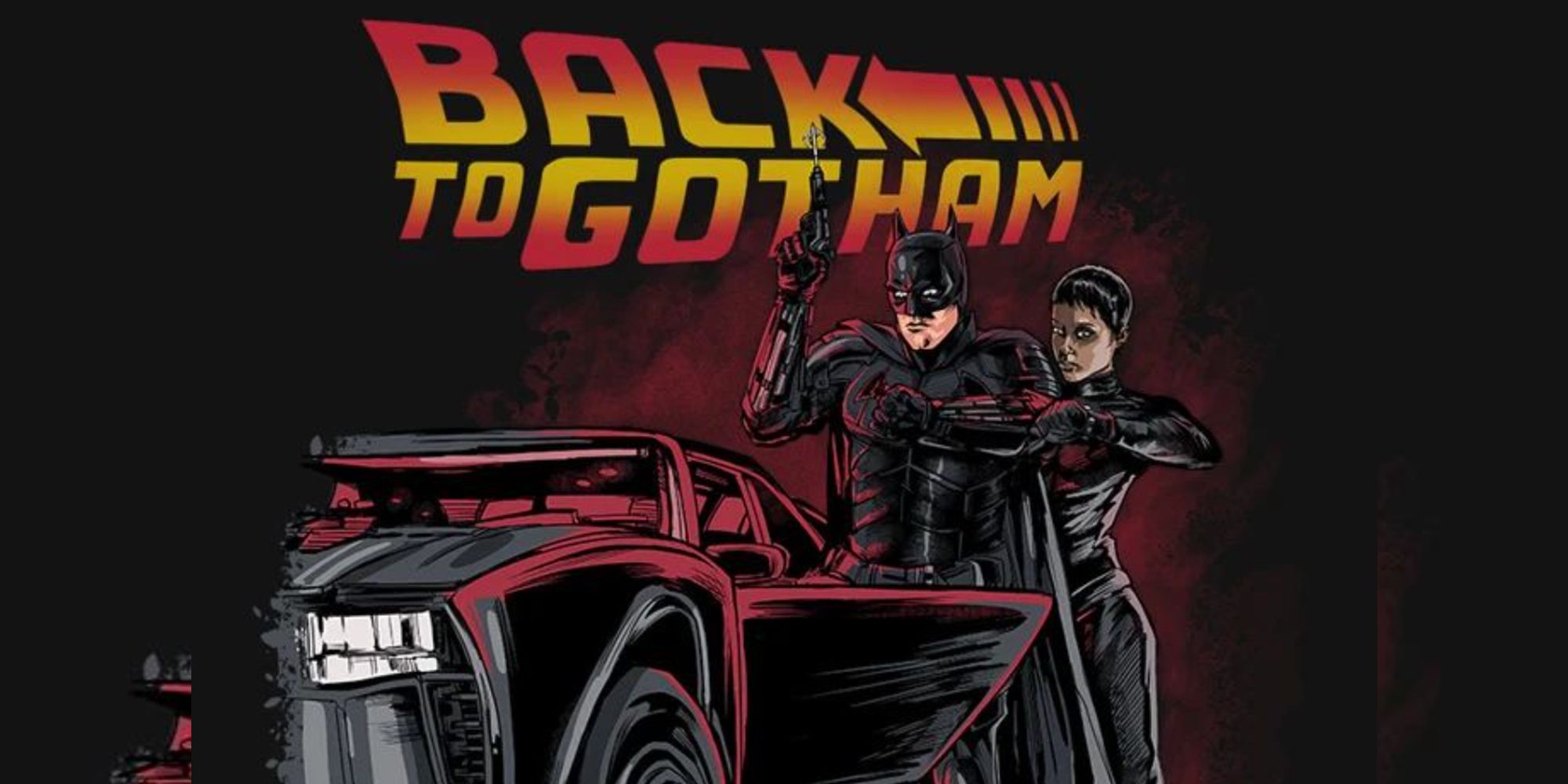 Batman y Catwoman Fan Art Parodias Regreso al futuro