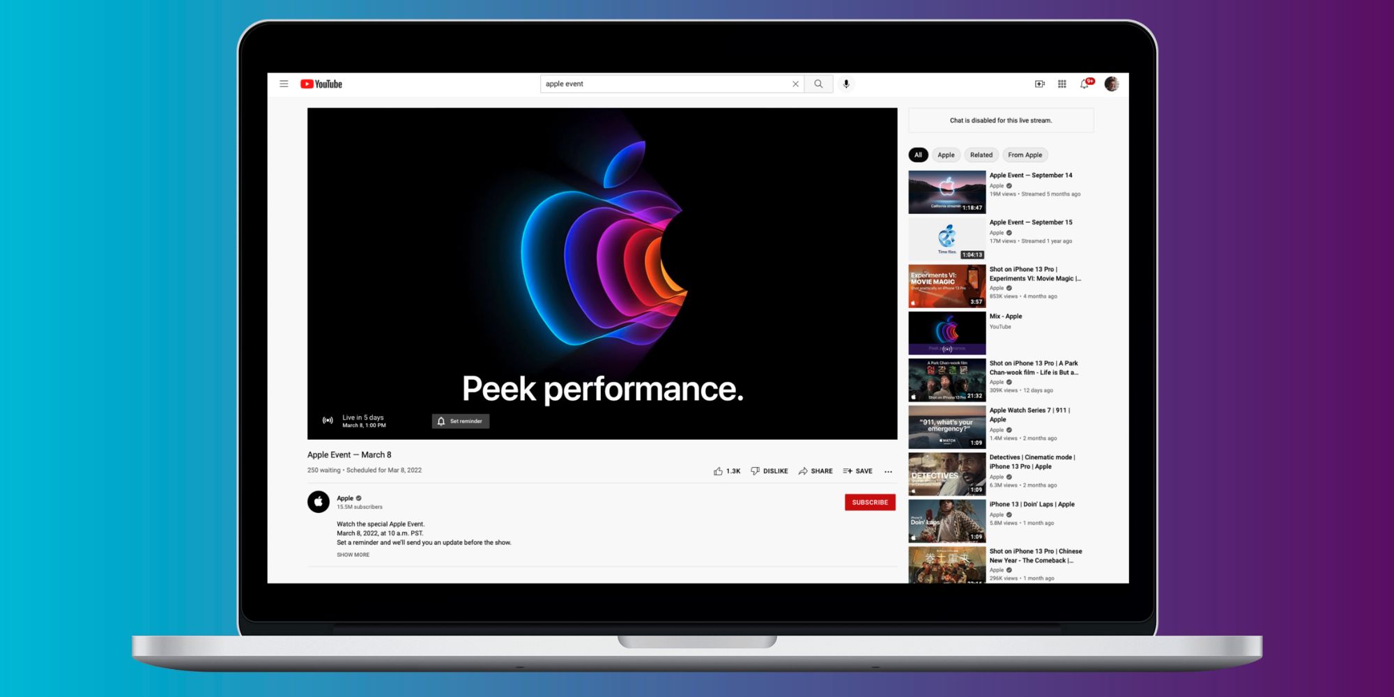 Cómo ver el evento ‘Peek Performance’ de Apple el 8 de marzo