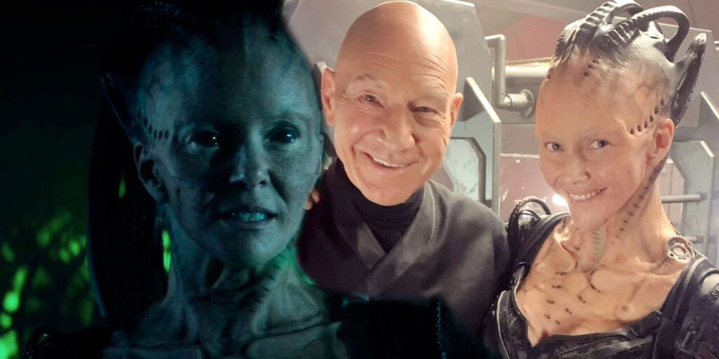 El actor de Star Trek Borg Queen comparte una linda foto de BTS con Patrick Stewart