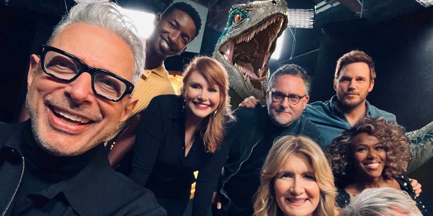 El elenco de Jurassic World y las estrellas originales de Jurassic Park se reúnen en una imagen de BTS