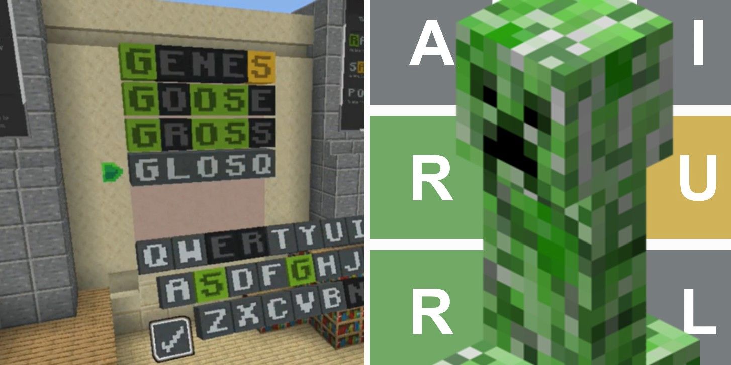 El jugador de Minecraft construye Wordle de trabajo real en el juego