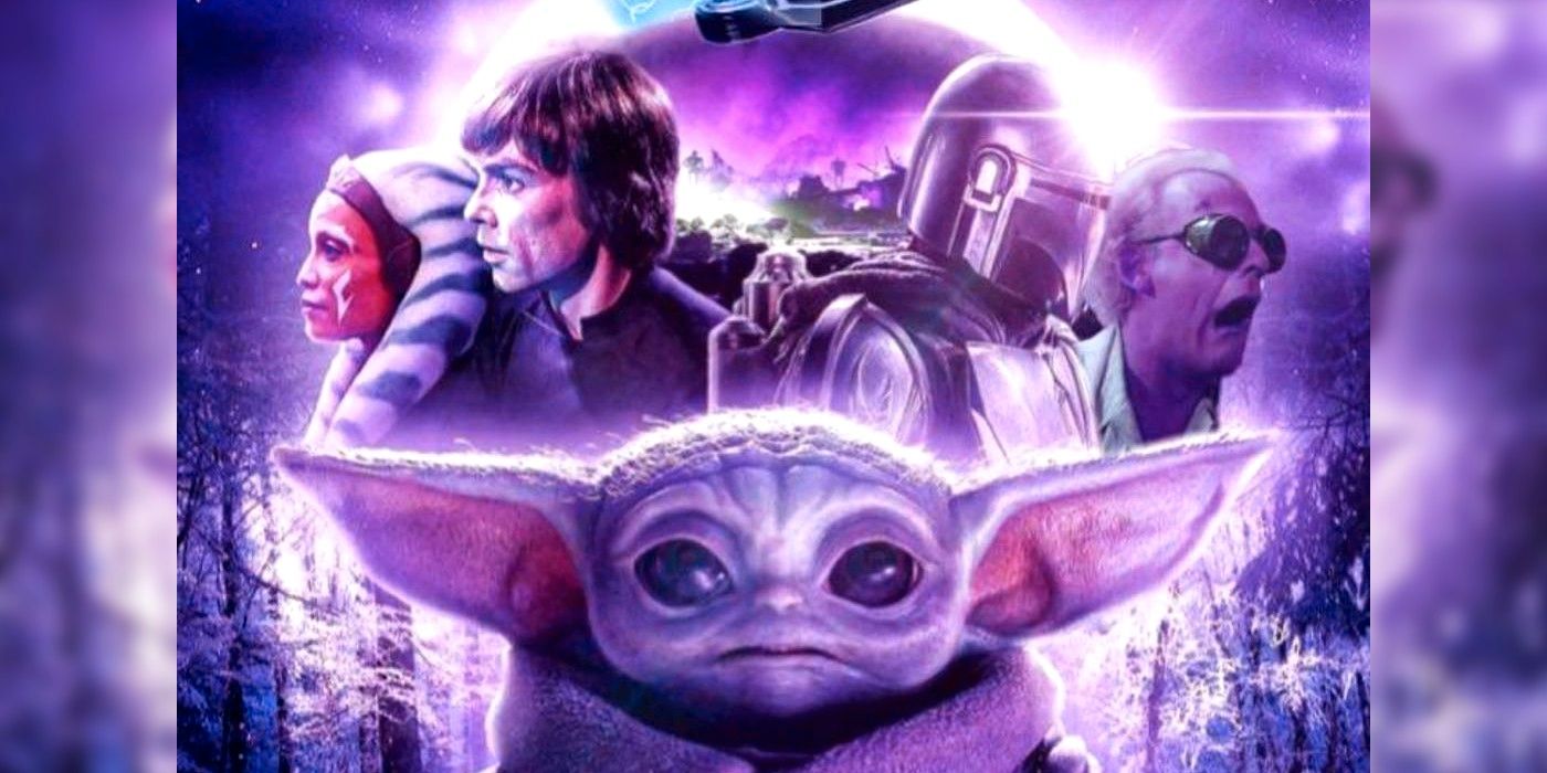 El póster de fanáticos de la temporada 3 de Mandalorian trae a Doc y The DeLorean a Star Wars
