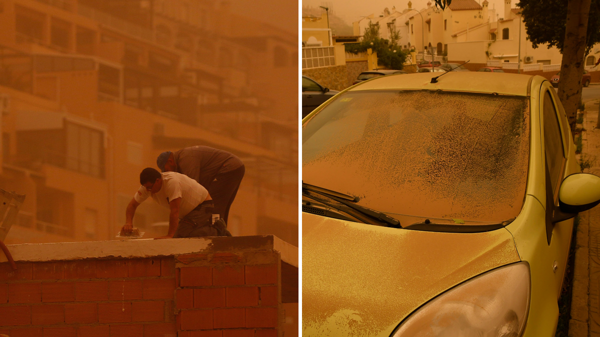 En video: polvo del Sahara tiñe los cielos de España