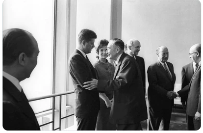José Félix de Lequerica, ya embajador en la ONU, con el presidente Kennedy en 1961.
