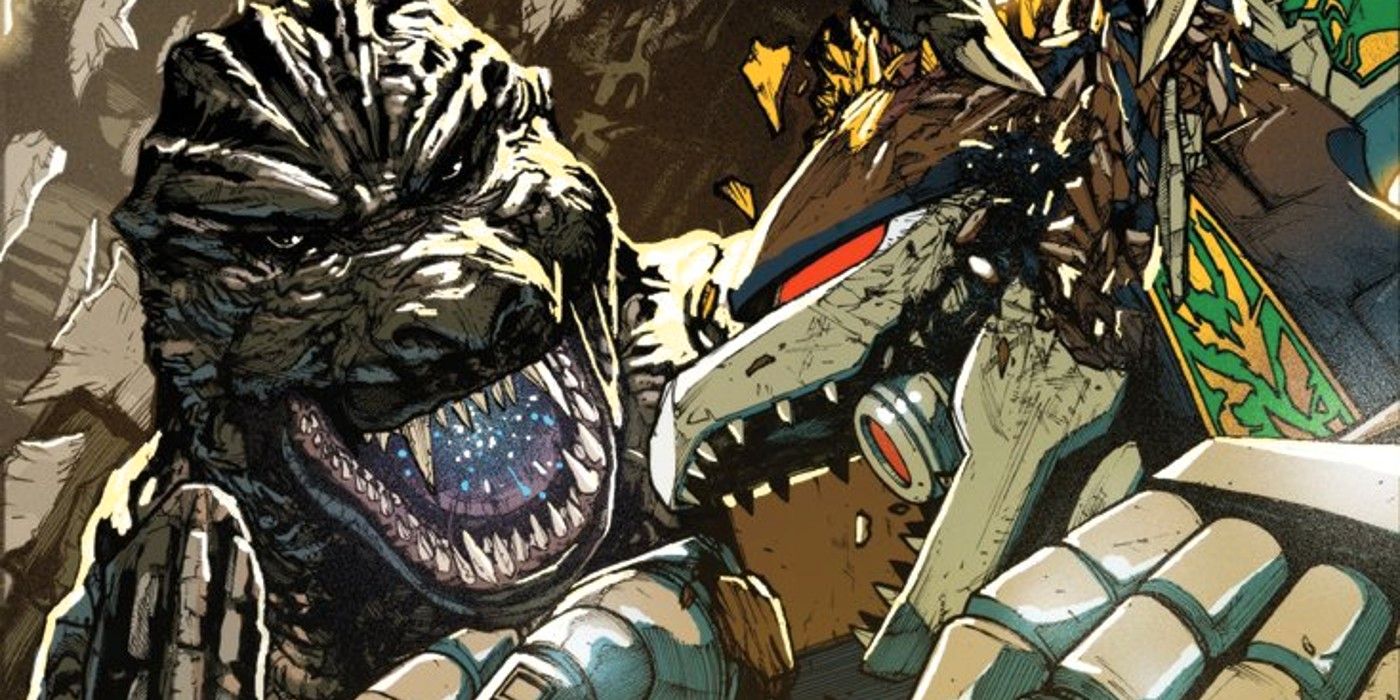 Godzilla destruye el Dragonzord de los Power Rangers en una portada asombrosa