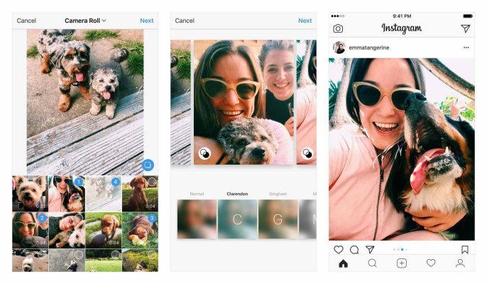 Instagram ahora te permite compartir fotos de paisajes y retratos en galerías