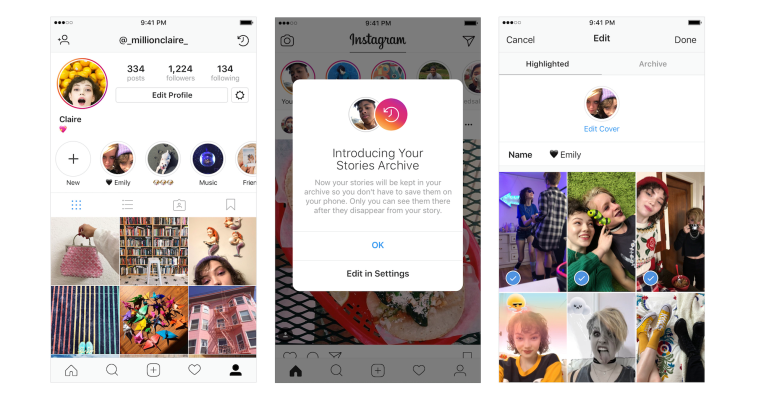 Instagram te permite archivar y resaltar tus historias caducadas favoritas