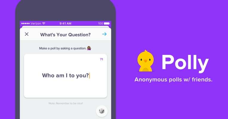 La aplicación de encuestas para adolescentes de Polly se basa en Snapchat