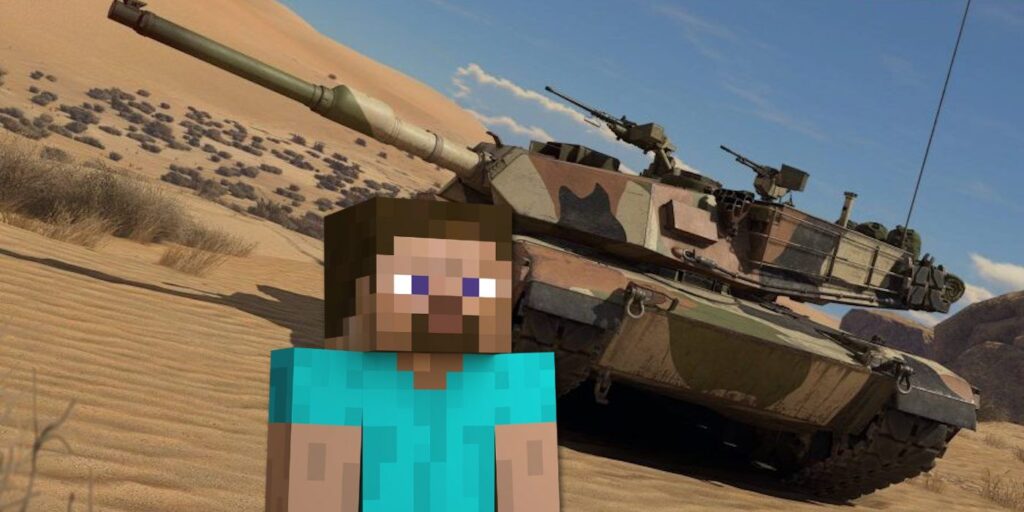 Minecraft Tank Build utiliza pequeños bloques modificados para imitar la vida real